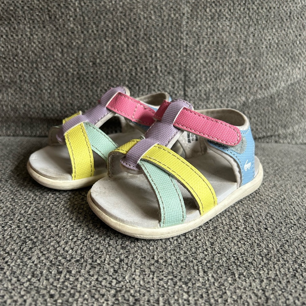See Kai Run Toddler Girl Multicolor Sandal, size 4